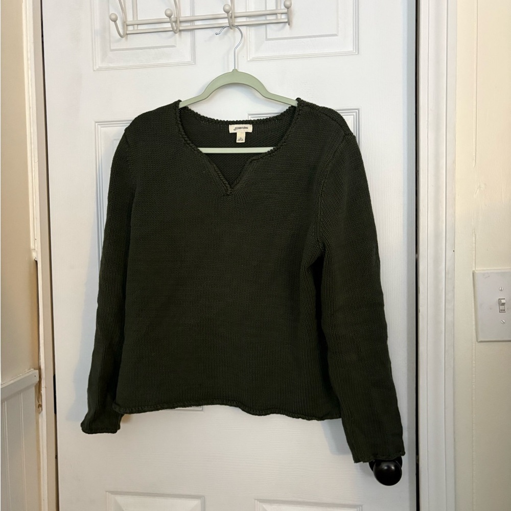 St. John's Bay Forest Green Knit Sweater